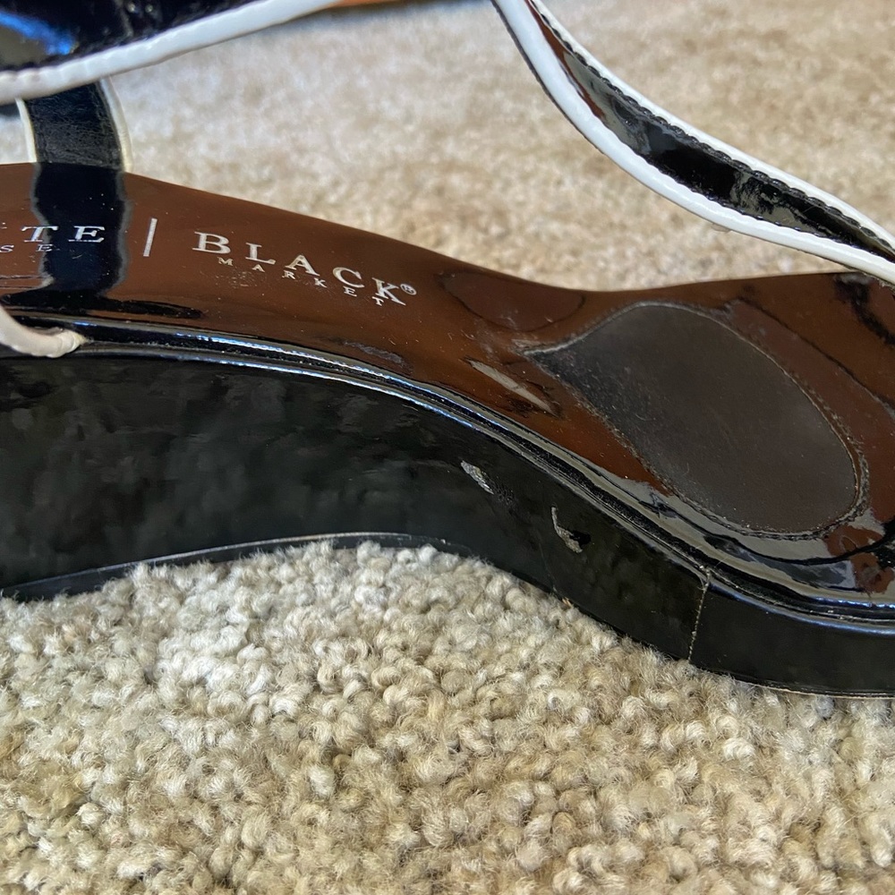 White House Black Market | Patent Leather Wedge Heels - Picture 6 of 7